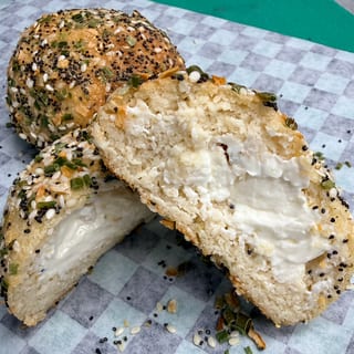 Everything Bagel Bites Stuffed with Cream Cheese