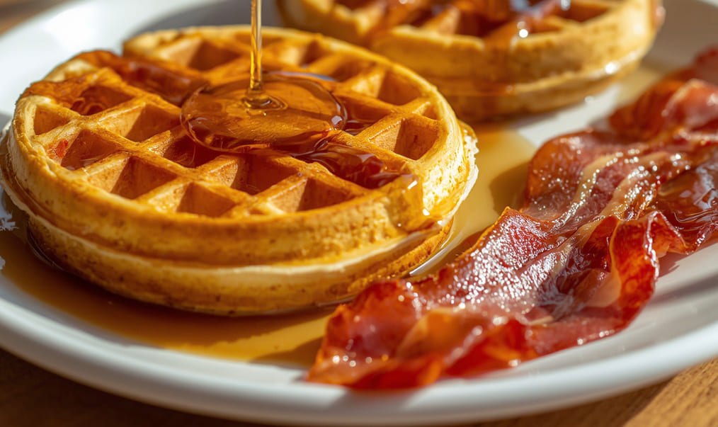 Waffle Breakfast (Has Dairy).