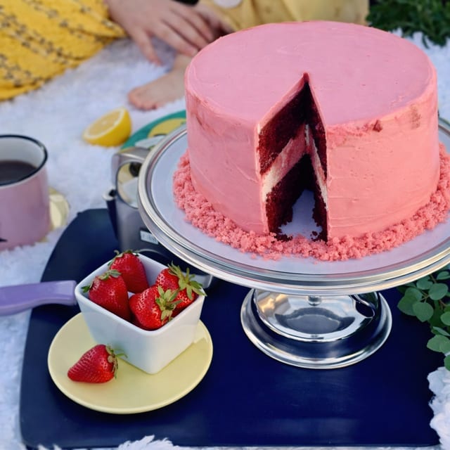 Pink Tuxedo Cake.