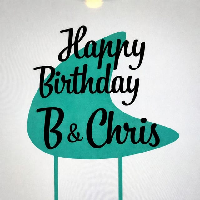 Custom Happy Birthday Cake or Cheesecake Topper.