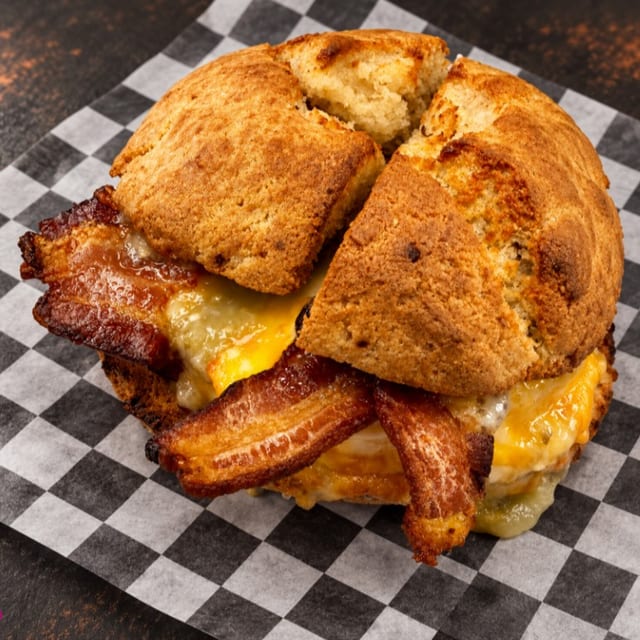 Breakfast Biscuit Sandwich (Dairy in Biscuits).