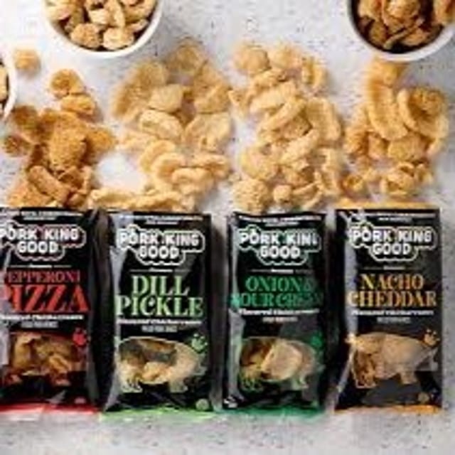 Bag of Pork King Good Pork Rinds.