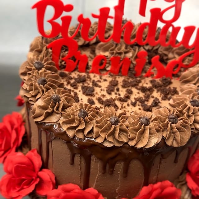 9" Double Layer Keto Chocolate Cake.