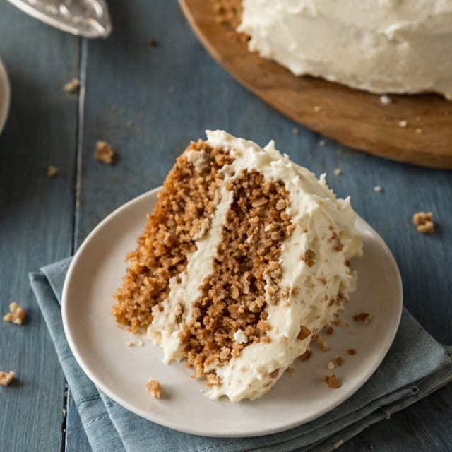 9" Double Layer Carrot Cake with Pecans.